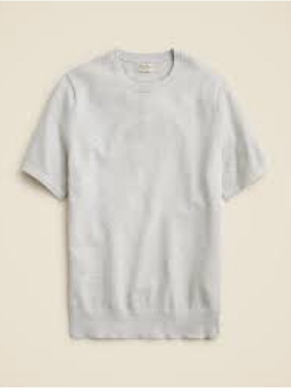 J Crew Silk Light Gray Knit Short Sleeve Sweater